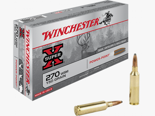 Winchester Super X .270 WSM Winchester Power Point 150 grs Büchsenpatronen