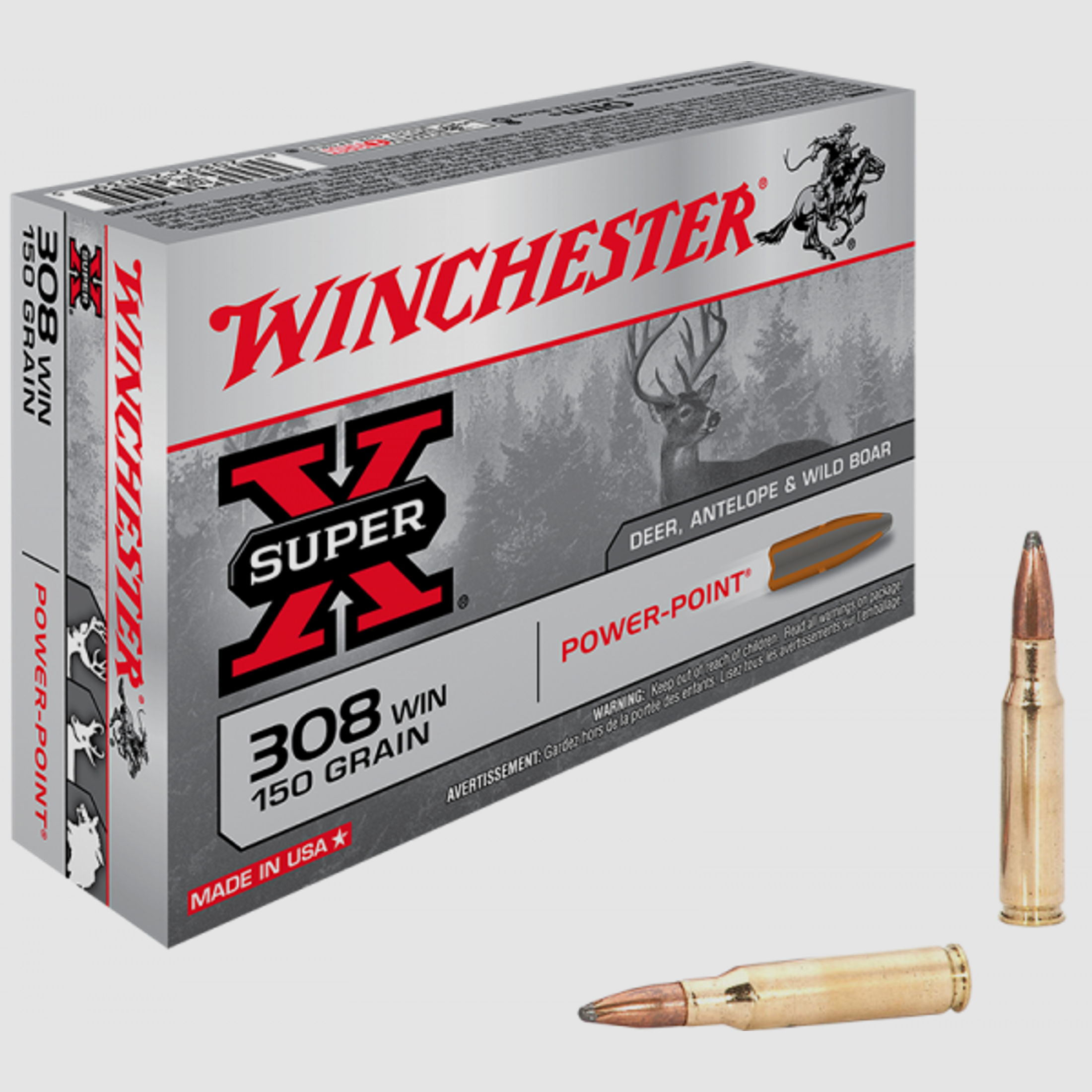 Winchester Super X .308 Win Winchester Power Point 150 grs Büchsenpatronen