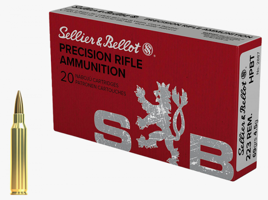 Sellier & Bellot Target Match .223 Rem BTHP 69 grs Büchsenpatronen