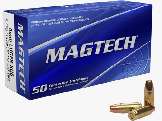 Magtech Standard 9mm Luger (9x19) FMJ Flat 147 grs Pistolenpatronen
