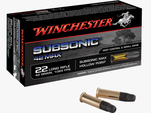 Winchester Subsonic 42MAX .22 LR LRNHP 42 grs Kleinkaliberpatronen