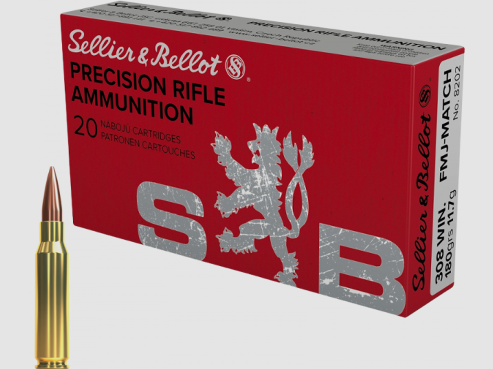 Sellier & Bellot Target Match .308 Win BTFMJ 180 grs Büchsenpatronen