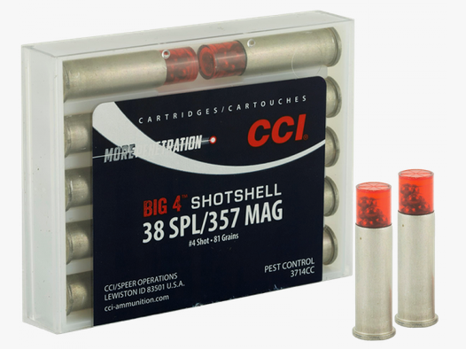 CCI Shotshell .38 Special CCI Bleischrot Nr.4 84 grs Revolverpatronen