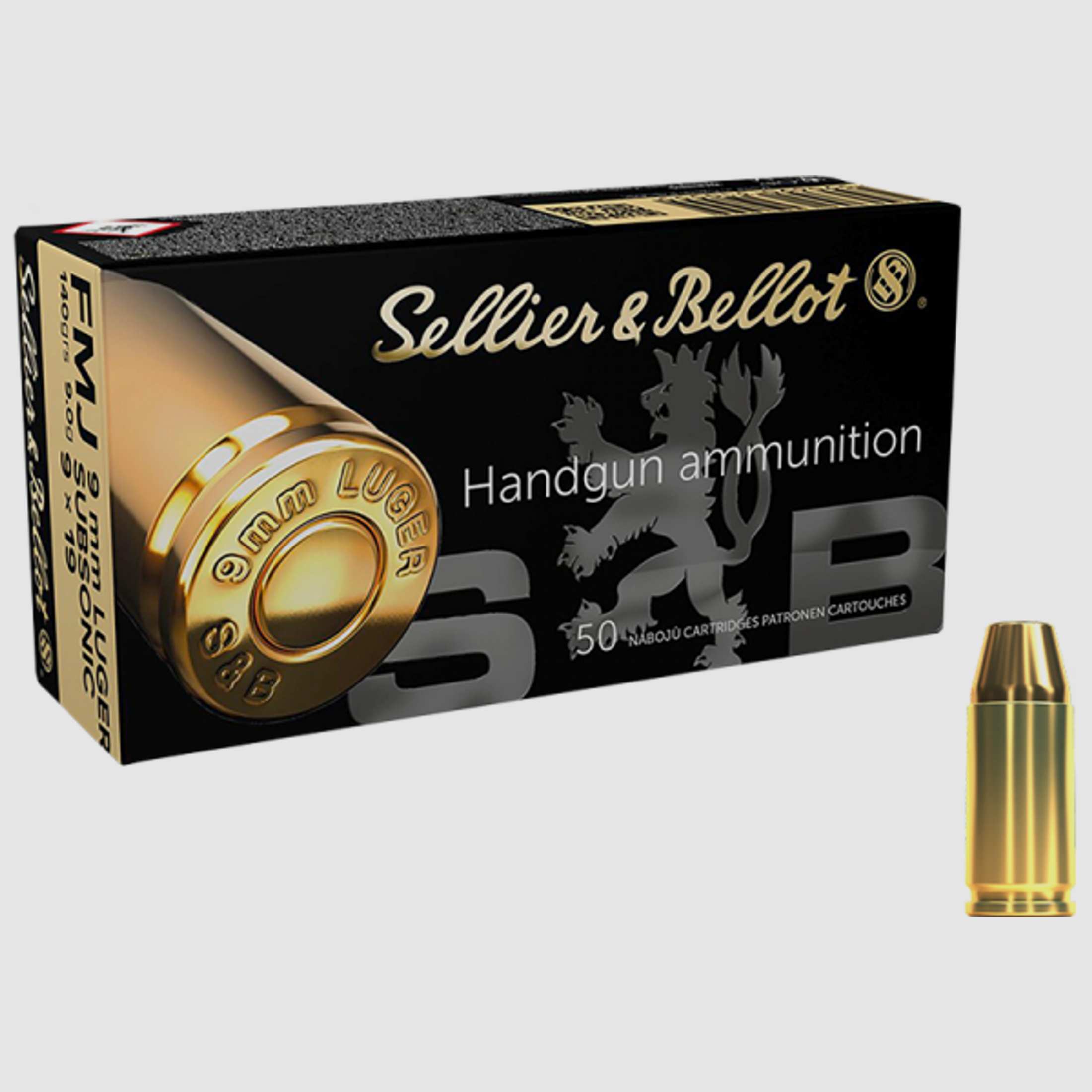 Sellier & Bellot Standard 9mm Luger (9x19) FMJ Flat 140 grs Pistolenpatronen