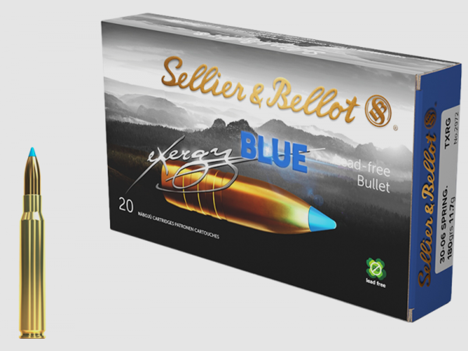 Sellier & Bellot eXergy Blue .30-06 Springfield TXRG 180 grs Büchsenpatronen