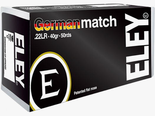 Eley German Match .22 LR LFN 40 grs Kleinkaliberpatronen