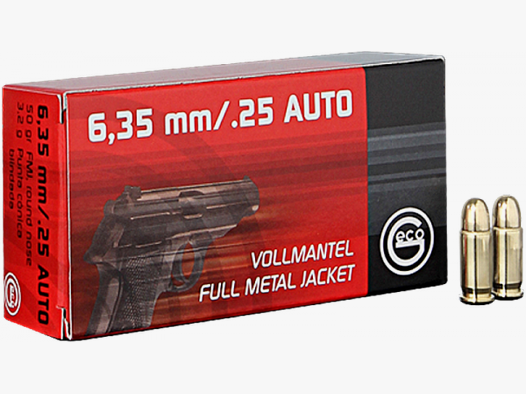Geco Standard 6,35mm Browning (.25 ACP) FMJ RN 49 grs Pistolenpatronen