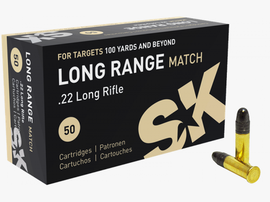 SK Long Range Match .22 LR LRN 40 grs Kleinkaliberpatronen