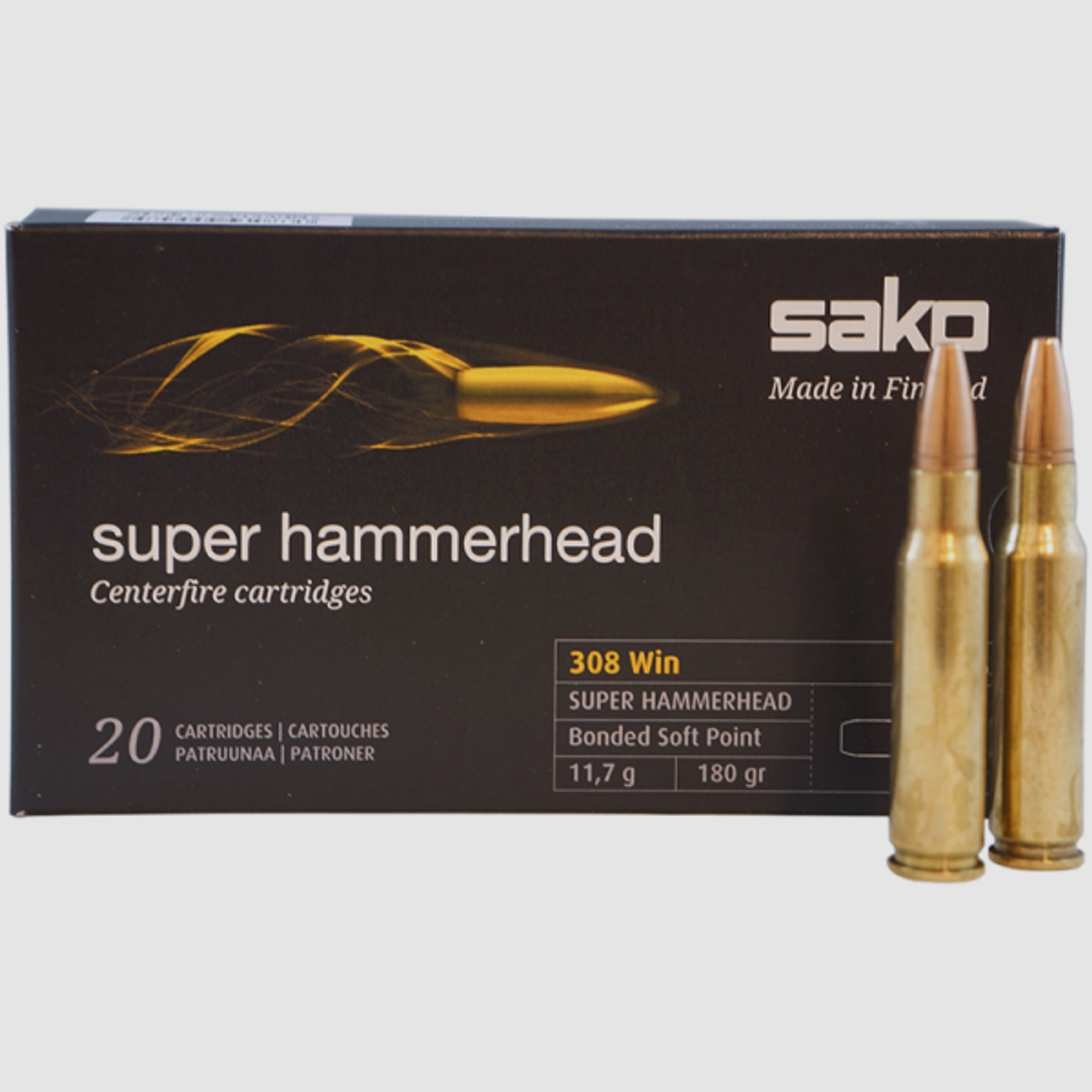 Sako Super Hammerhead .308 Win 180 grs Büchsenpatronen