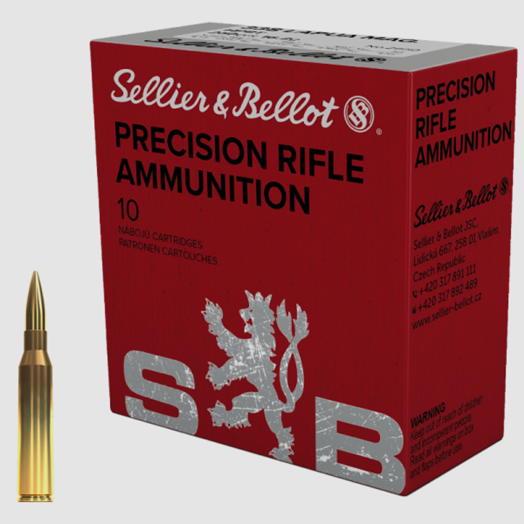 Sellier & Bellot Target Match .338 Lapua Mag BTHP 250 grs Büchsenpatronen