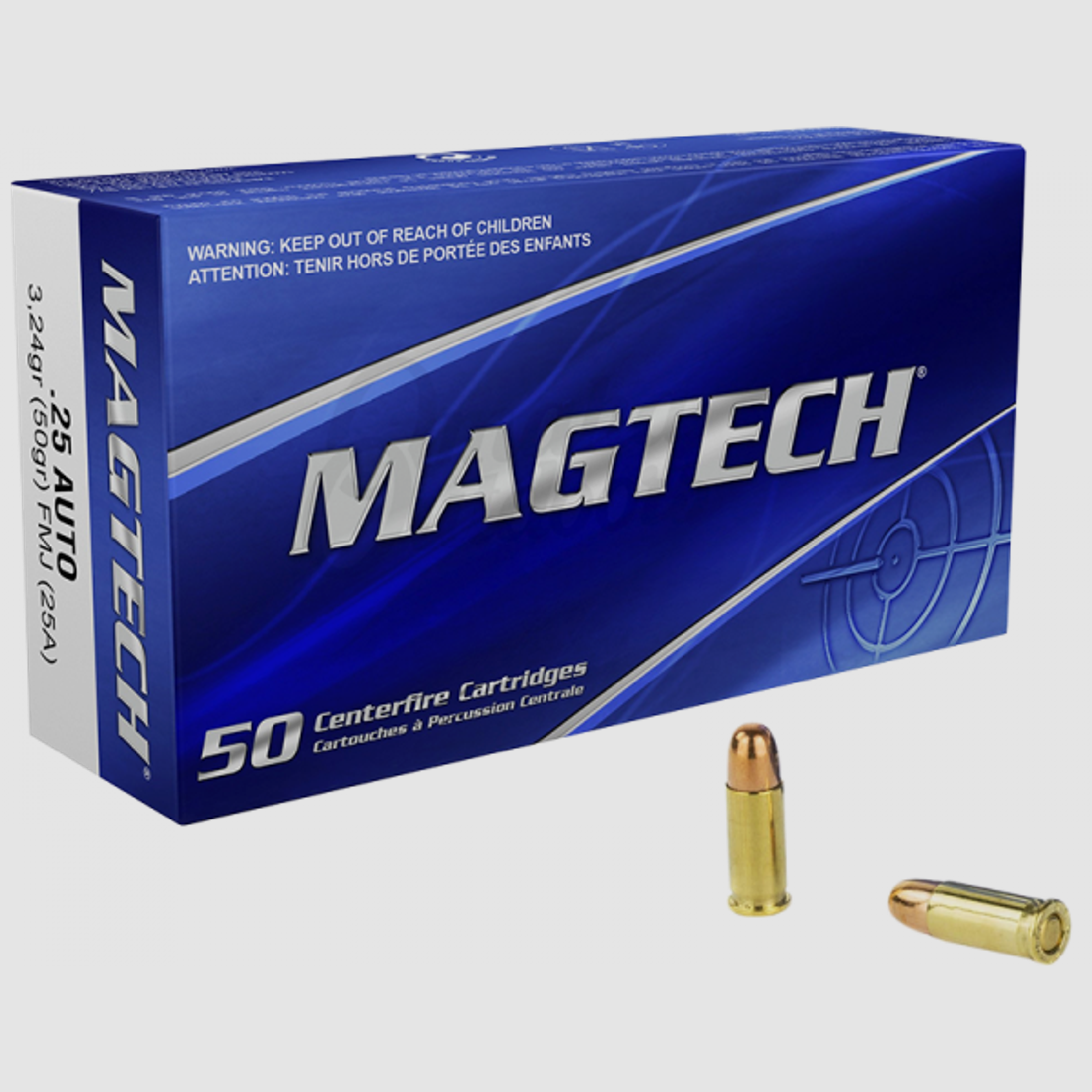 Magtech Standard 6,35mm Browning (.25 ACP) FMJ 50 grs Pistolenpatronen