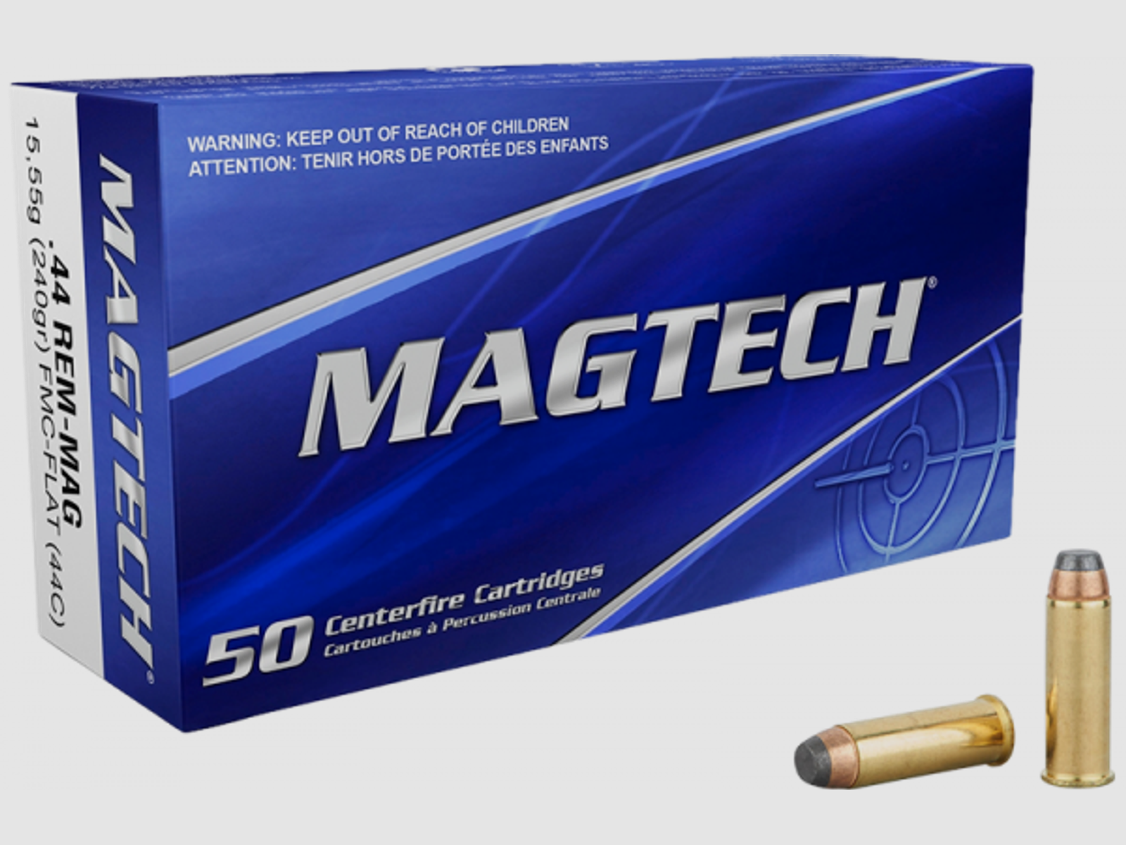 Magtech Standard .44 Rem Mag FMJ Flat 240 grs Revolverpatronen