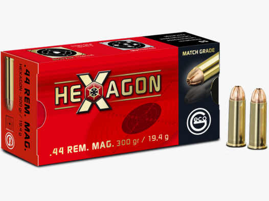 Geco Hexagon .44 Rem Mag 300 grs Revolverpatronen