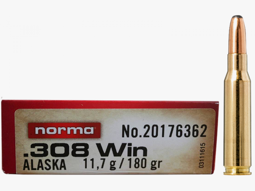 Norma Alaska .308 Win 180 grs Büchsenpatronen