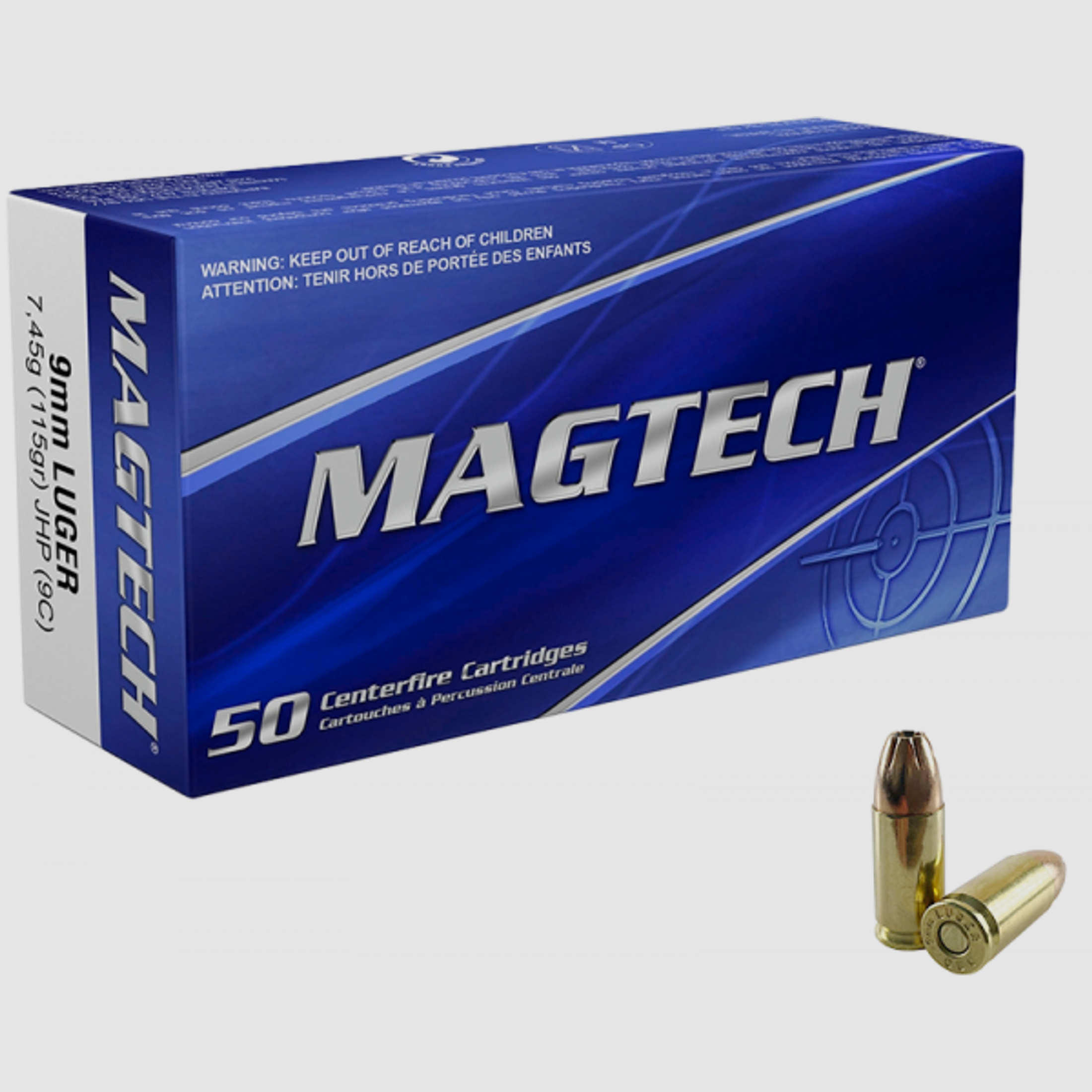 Magtech Standard 9mm Luger (9x19) JHP 115 grs Pistolenpatronen