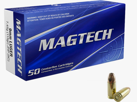 Magtech Standard 9mm Luger (9x19) JHP 115 grs Pistolenpatronen