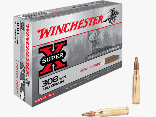 Winchester Super X .308 Win Winchester Power Point 180 grs Büchsenpatronen