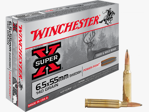 Winchester Super X 6,5x55 SE Winchester Power Point 140 grs Büchsenpatronen