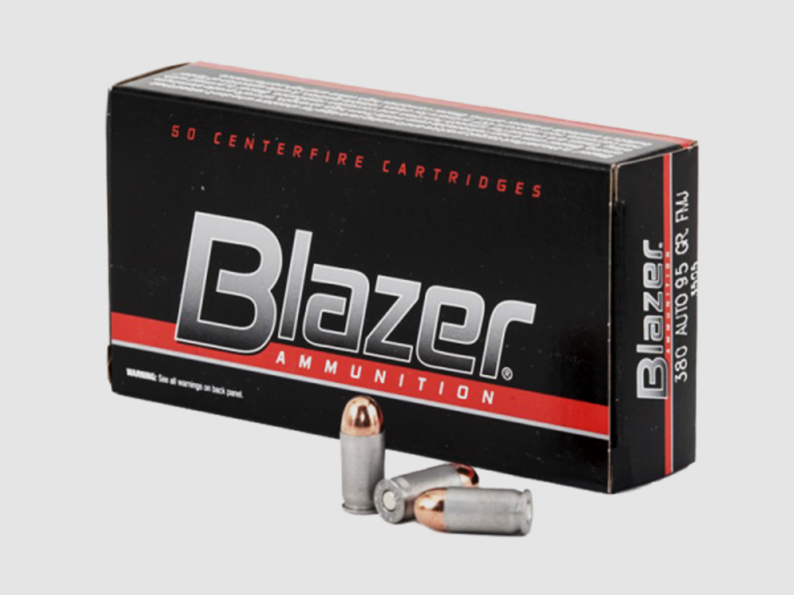 Blazer Standard 9mm Browning Kurz (.380 ACP) FMJ 95grs Pistolenpatronen