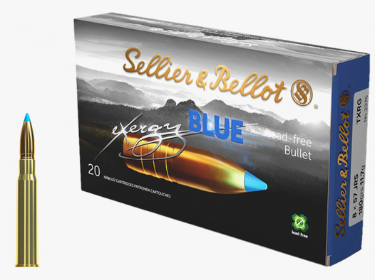 Sellier & Bellot eXergy Blue 8x57 IRS TXRG 180 grs Büchsenpatronen