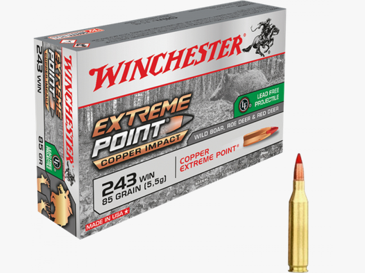 Winchester Extreme Point Copper Impact .243 Win 85 grs Büchsenpatronen