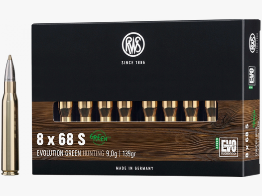 RWS Evolution Green 8x68 S EVO Green 139 grs Büchsenpatronen