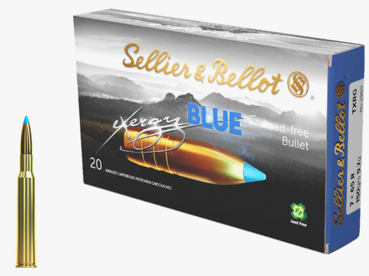Sellier & Bellot eXergy Blue 7x65 R TXRG 150 grs Büchsenpatronen