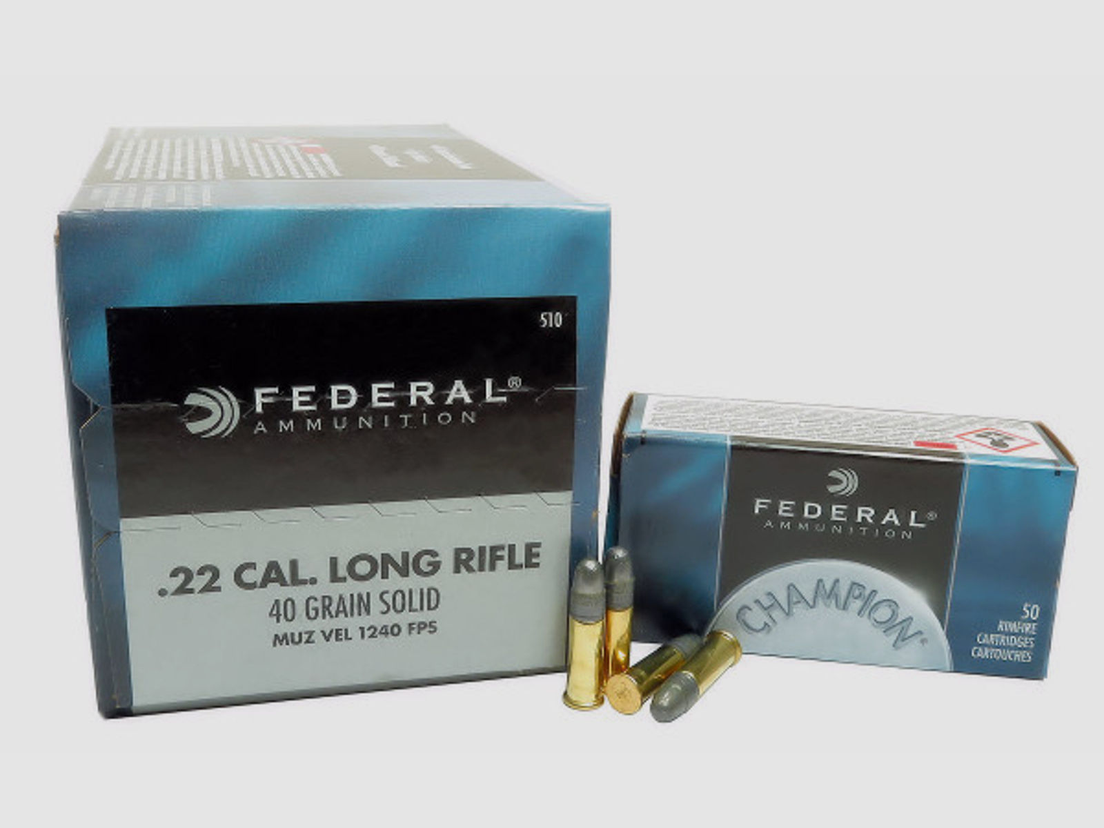 Federal Premium .22 l.r. 2,59g - 40grs Solid Kleinkalibermunition #510