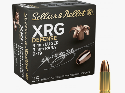 Sellier & Bellot XRG Defense 9mm Luger (9x19) XRG Defense 100 grs Pistolenpatronen