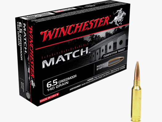 Winchester Match 6,5mm Creedmoor BTHP 140 grs Büchsenpatronen