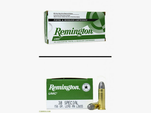 Remington .38 Special 10,24g - 158grs LRN Revolvermunition #23724