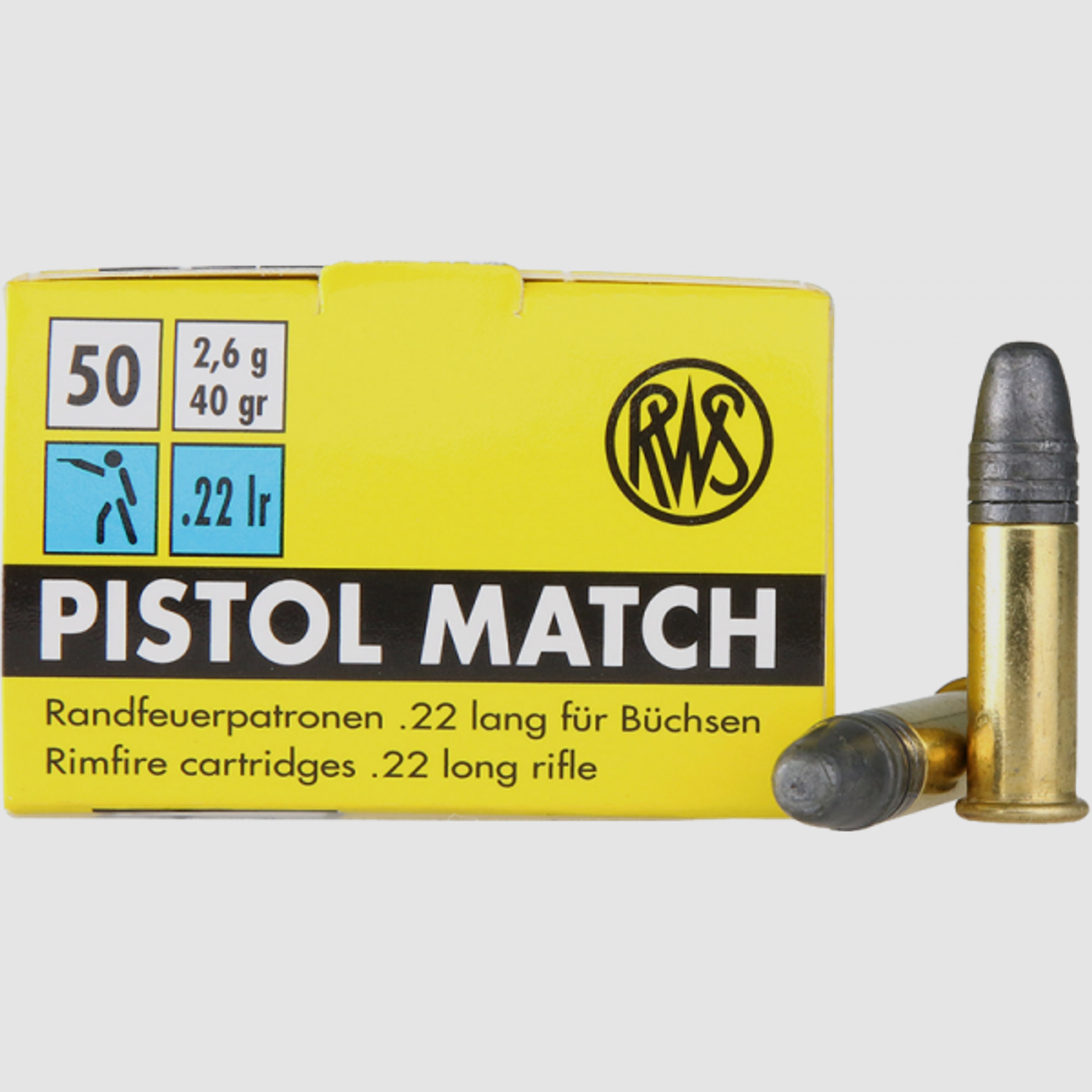 RWS Pistol Match .22 LR LRN 40 grs Kleinkaliberpatronen