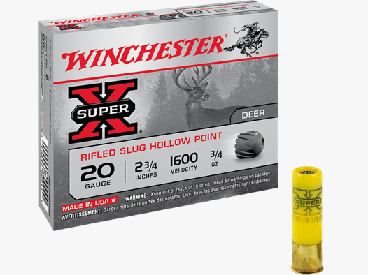 Winchester Super X 20/70 Rifled Slug HP 324 grs Flintenlaufgeschoss