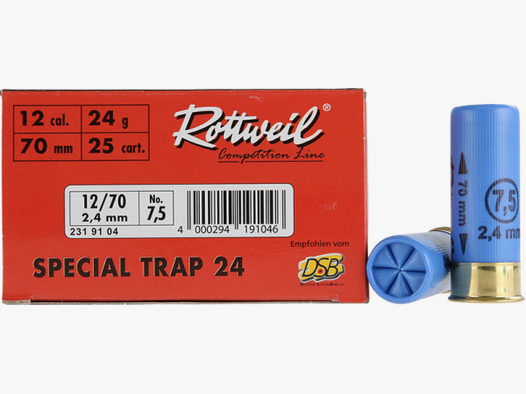 Rottweil Special Trap 24 12/70 24 gr Schrotpatronen