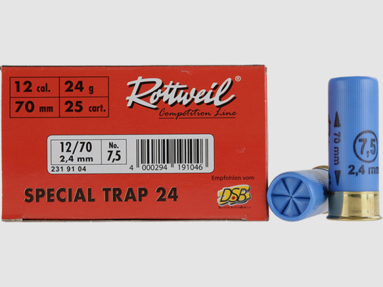 Rottweil Special Trap 24 12/70 24 gr Schrotpatronen