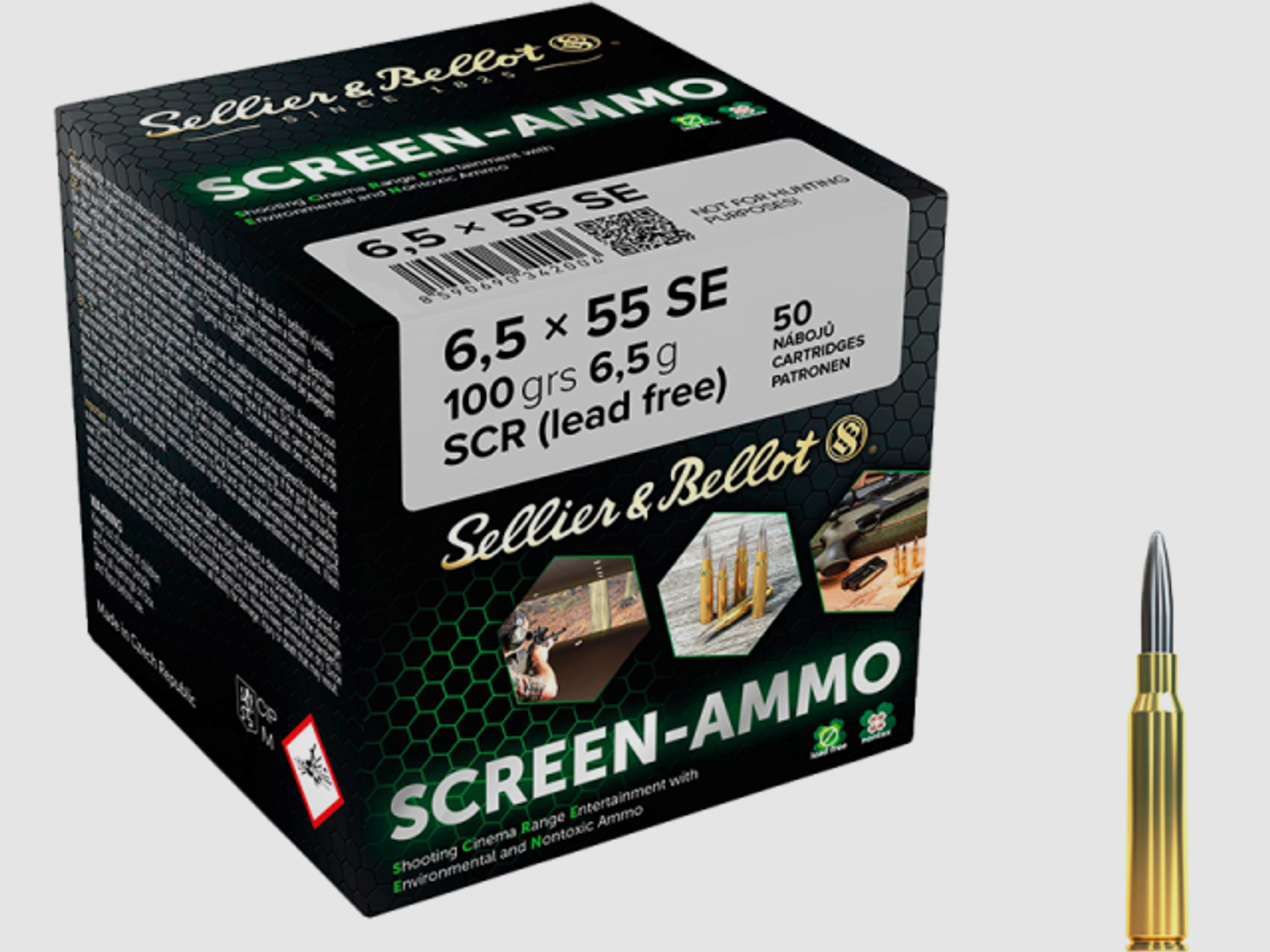 Sellier & Bellot Screen-Ammo 6,5x55 SE 100 grs Büchsenpatronen