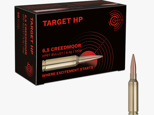 Geco Target HP 6,5mm Creedmoor BTHP 130 grs Büchsenpatronen
