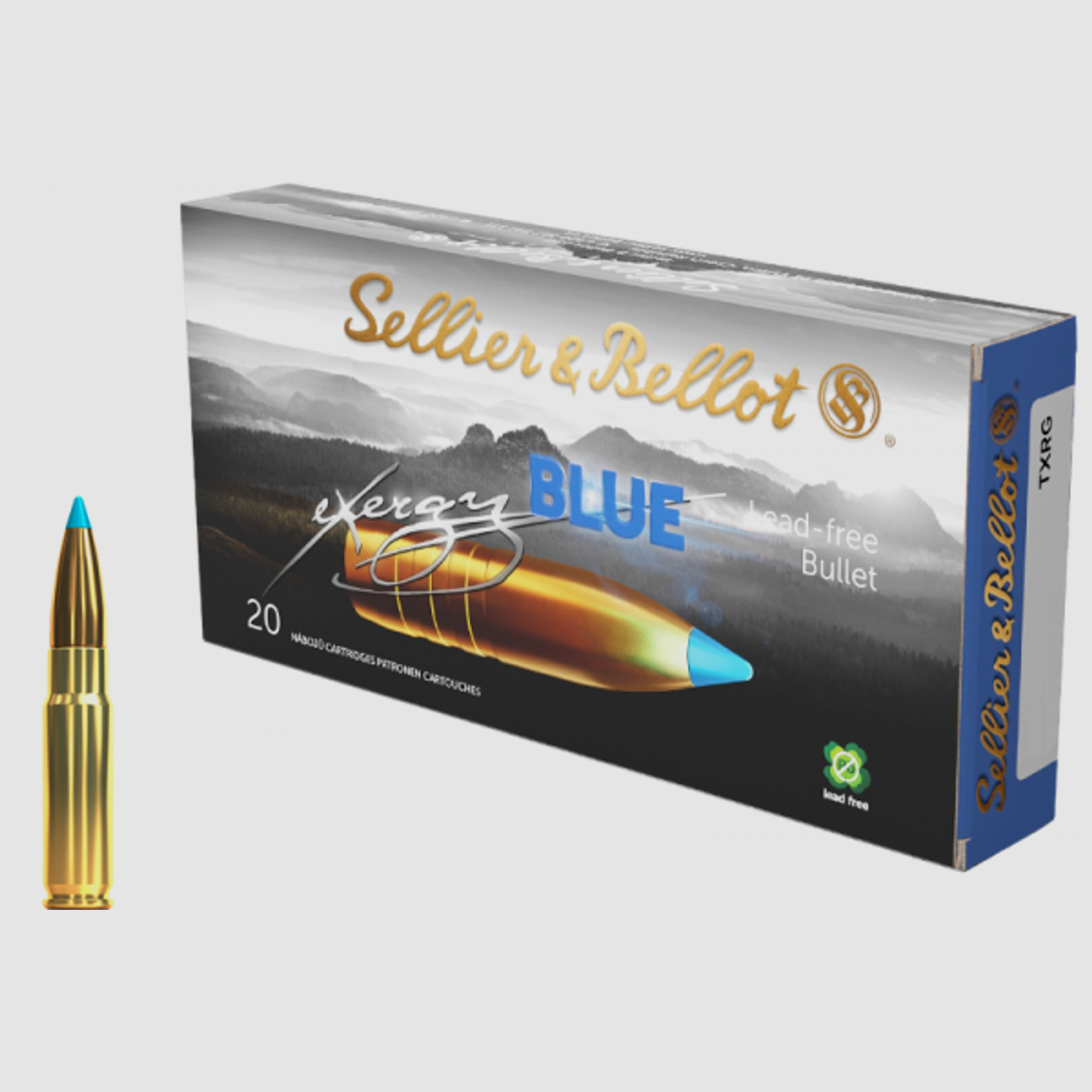 Sellier & Bellot eXergy Blue .300 AAC Blackout TXRG 110 grs Büchsenpatronen