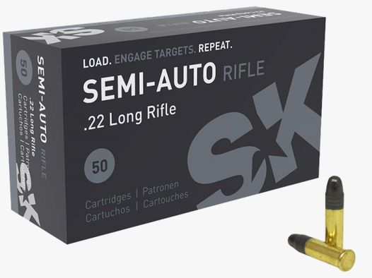 SK Semi-Auto Rifle .22 LR LRN 40 grs Kleinkaliberpatronen