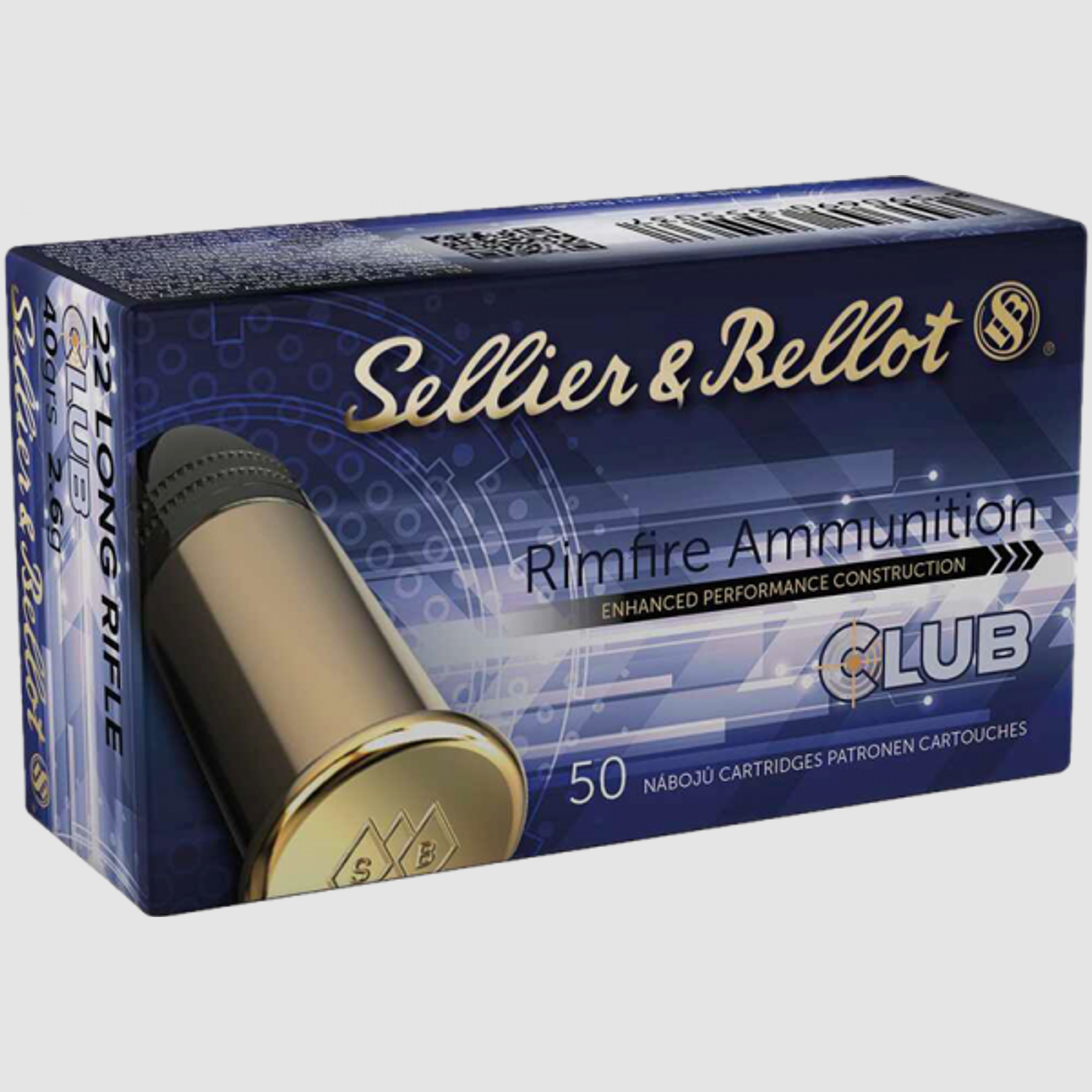 Sellier & Bellot Club Velocity .22 LR LRN 40 grs Kleinkaliberpatronen