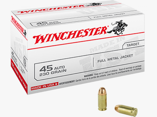 Winchester USA Full Metal Jacket .45 ACP FMJ 230 grs Pistolenpatronen