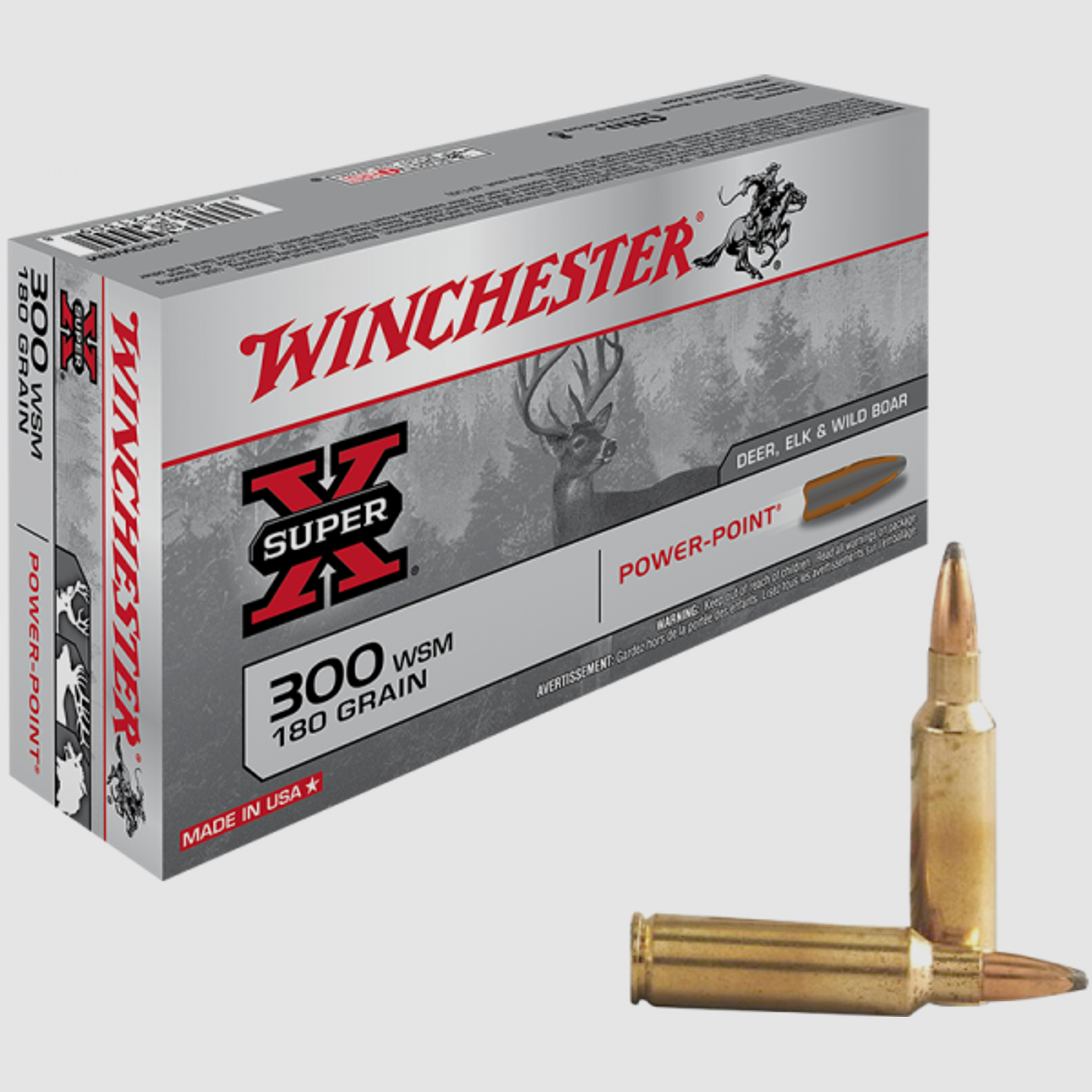 Winchester Super X .300 WSM Winchester Power Point 180 grs Büchsenpatronen