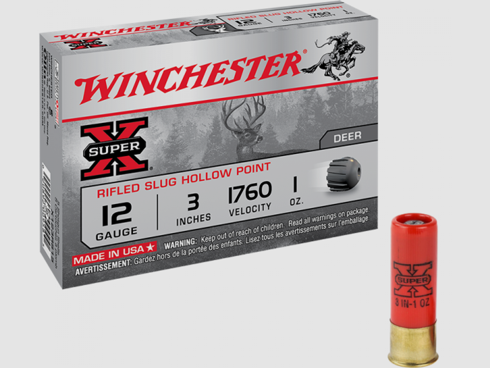 Winchester Super X 12/76 Rifled Slug HP 432 grs Flintenlaufgeschoss