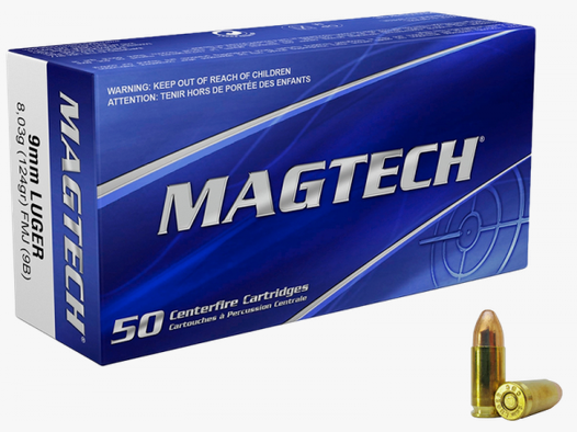 Magtech Standard 9mm Luger (9x19) FMJ 124 grs Pistolenpatronen