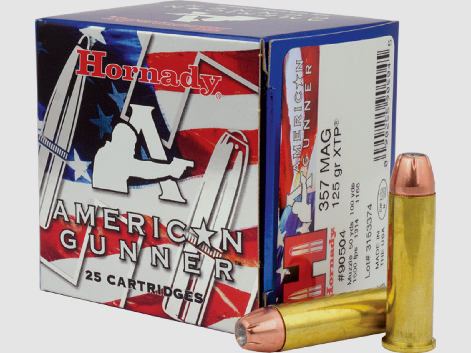 Hornady American Gunner .357 Mag XTP 125 grs Revolverpatronen