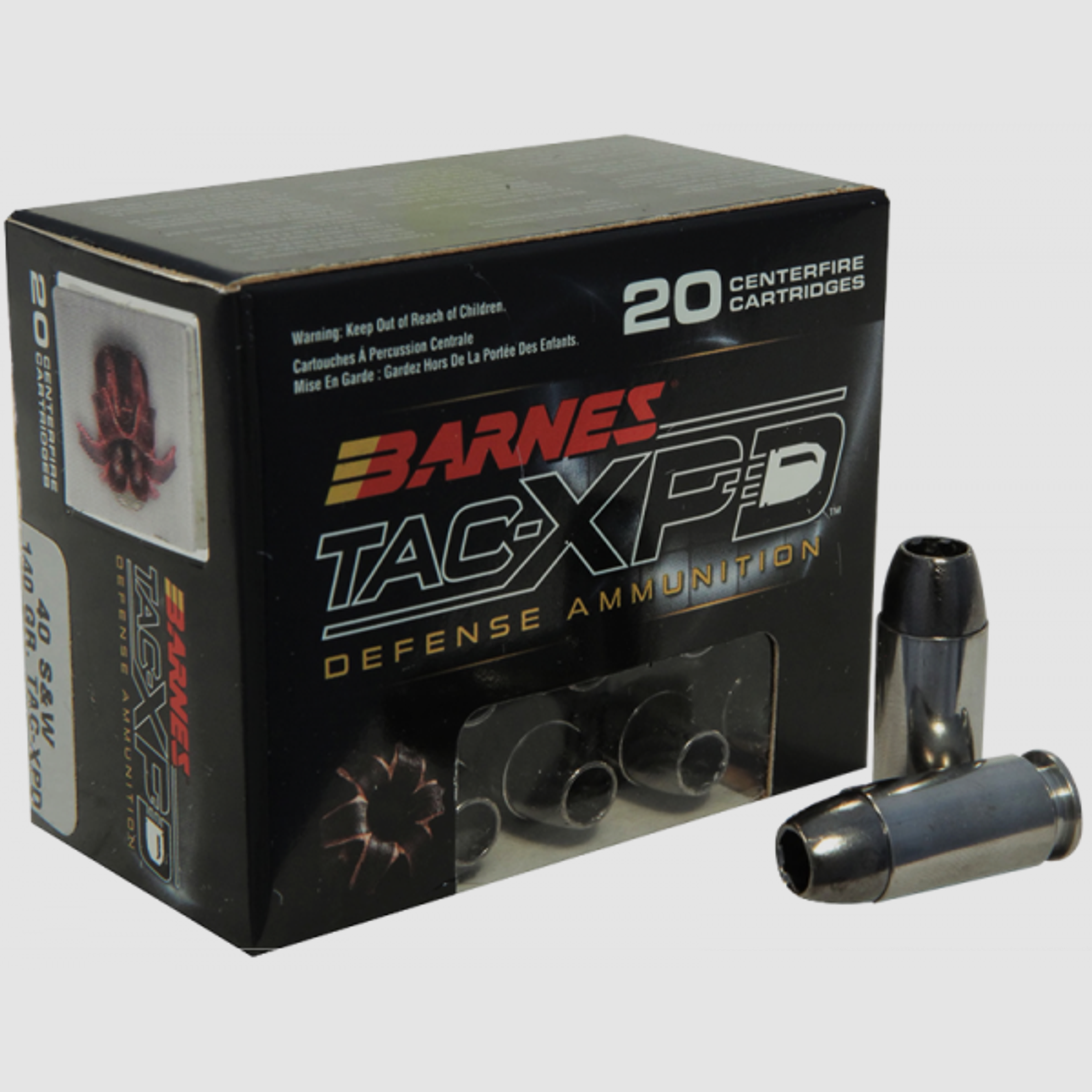 Barnes TAC-XPD .40 S&W 140 grs Pistolenpatronen