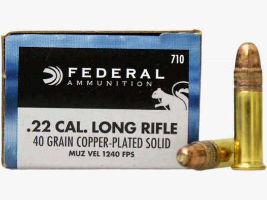 Federal Premium .22 l.r. 2,59g - 40grs Solid Kupfer Kleinkalibermunition #710