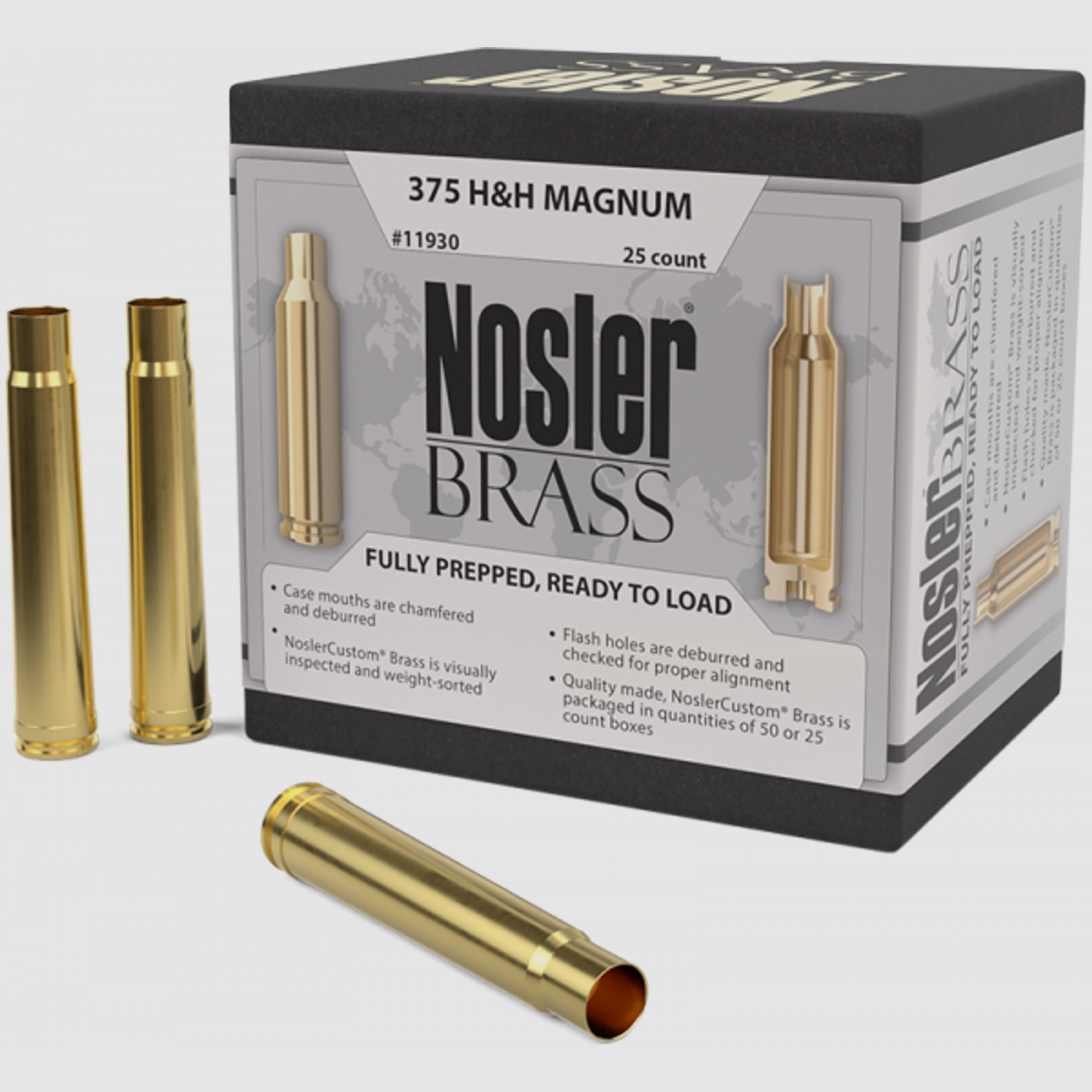 Nosler Premium Brass .375 H&H Mag Langwaffen Hülsen
