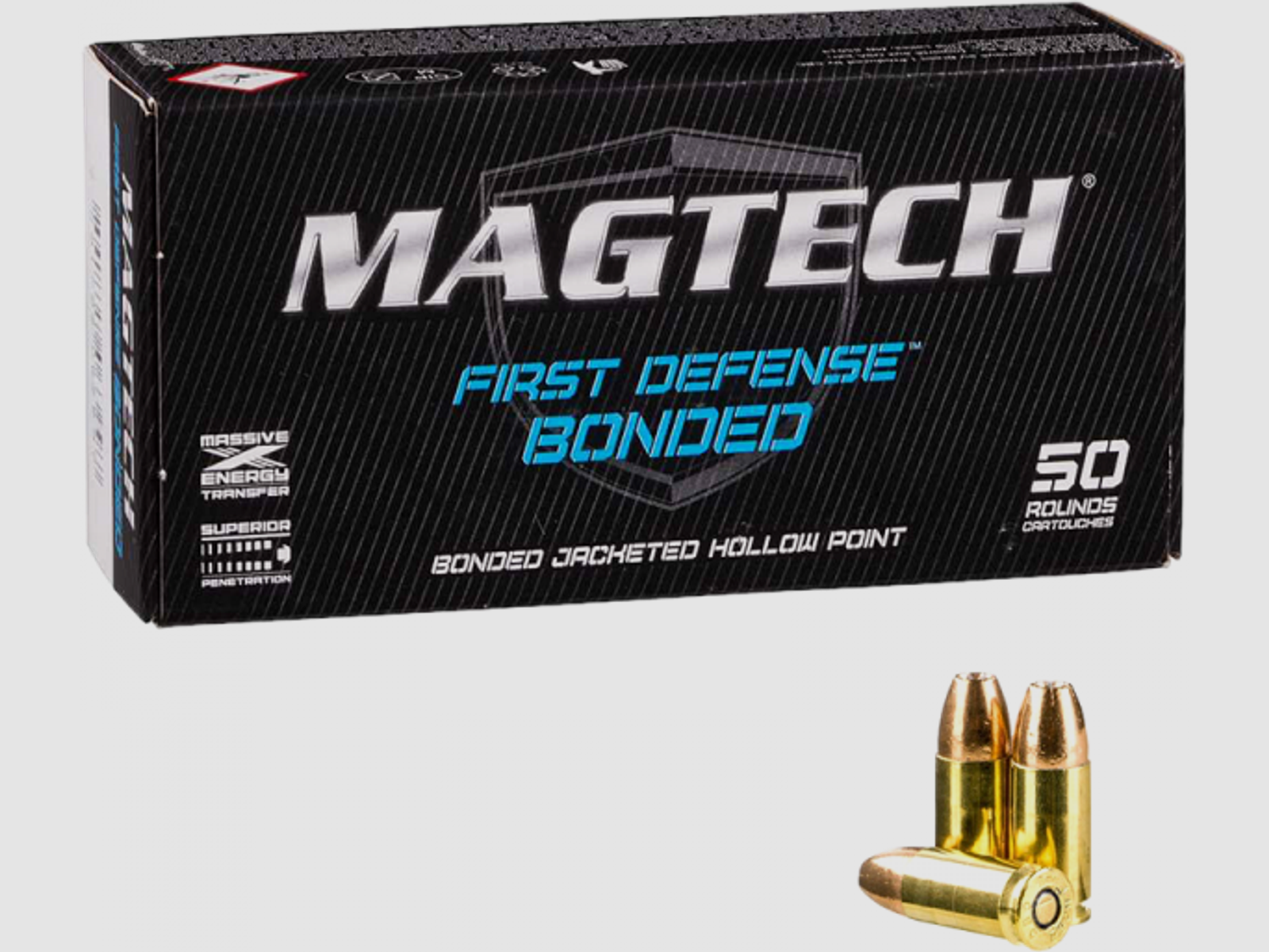 Magtech First Defense Bonded 9mm Luger (9x19) JHP Bonded 124 grs Pistolenpatronen