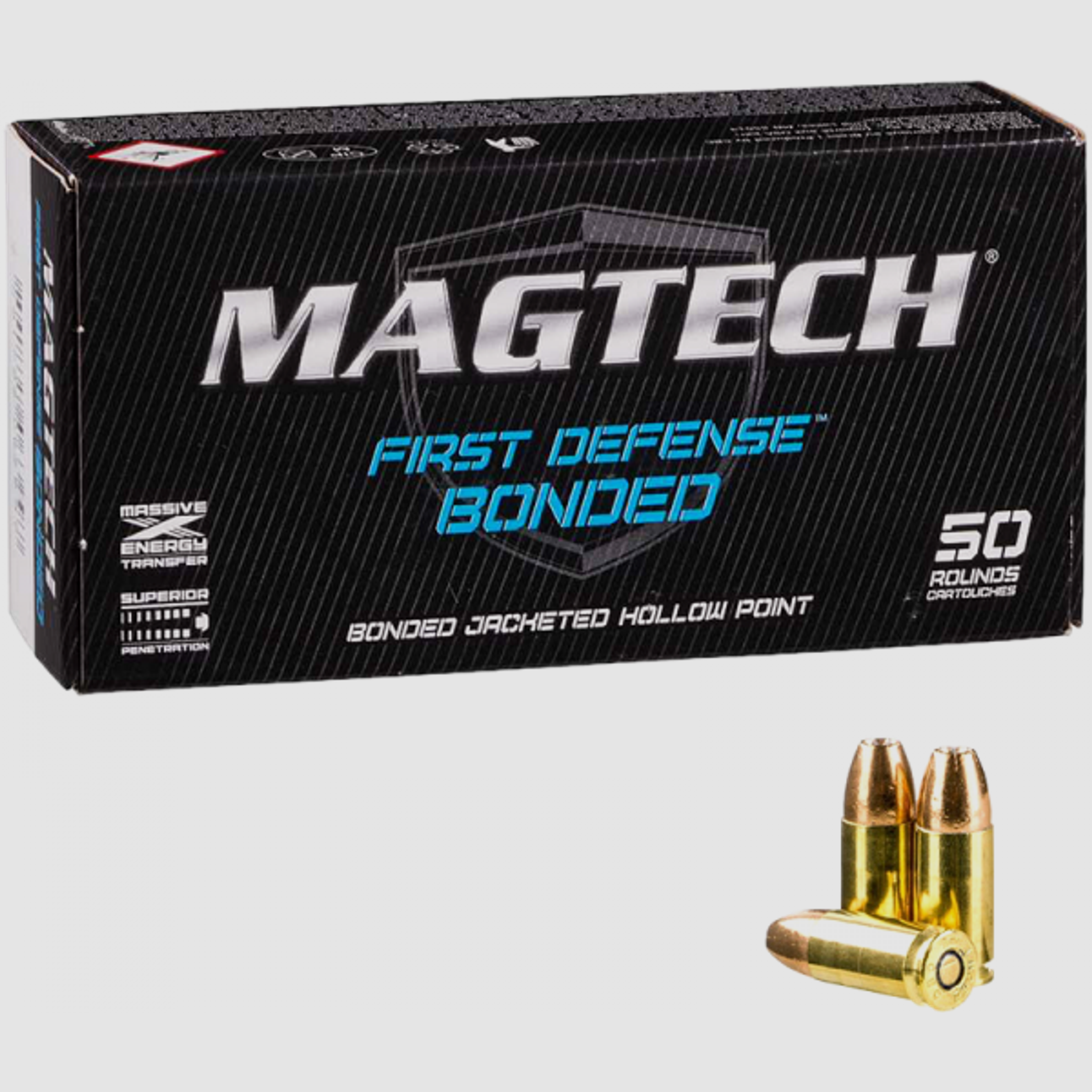 Magtech First Defense Bonded 9mm Luger (9x19) JHP Bonded 124 grs Pistolenpatronen
